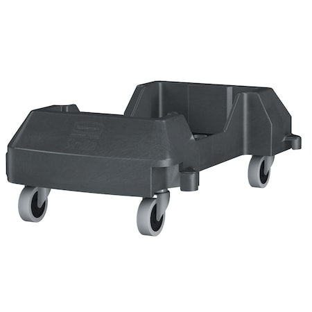 Rubbermaid Commercial Rubbermaid Slim Jim 120 lb. cap. Gray Resin Wheeled Garbage Can Dolly 1980602
